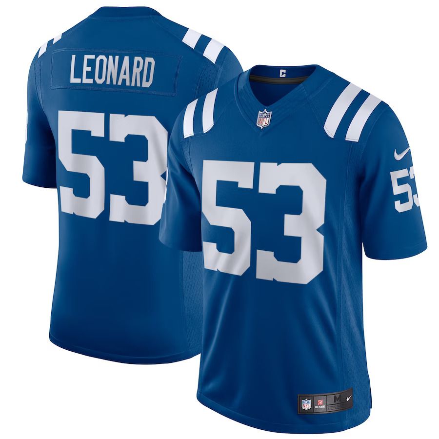 Men Indianapolis Colts #53 Shaquille Leonard Nike Royal Vapor Limited NFL Jersey->indianapolis colts->NFL Jersey